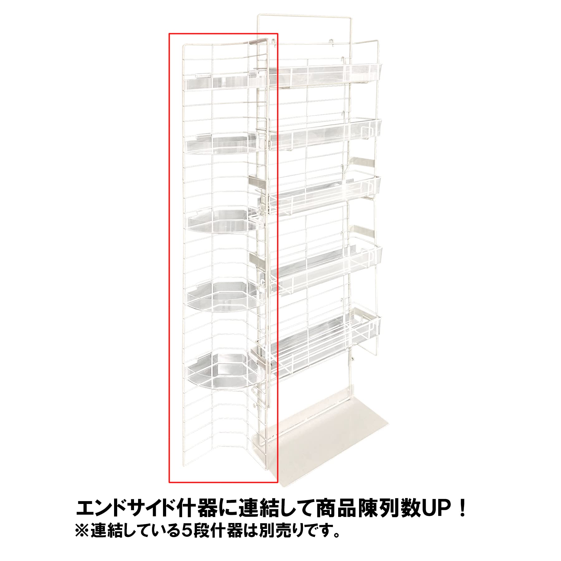 Amazon｜ダイドーハント エンドサイドサイド什器 白 5段 TSS-150